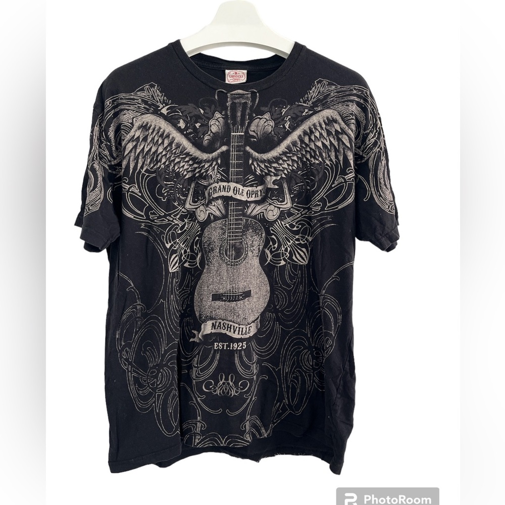 Grand‎ Ole Opry T-shirt guitar with wings design UNISEX